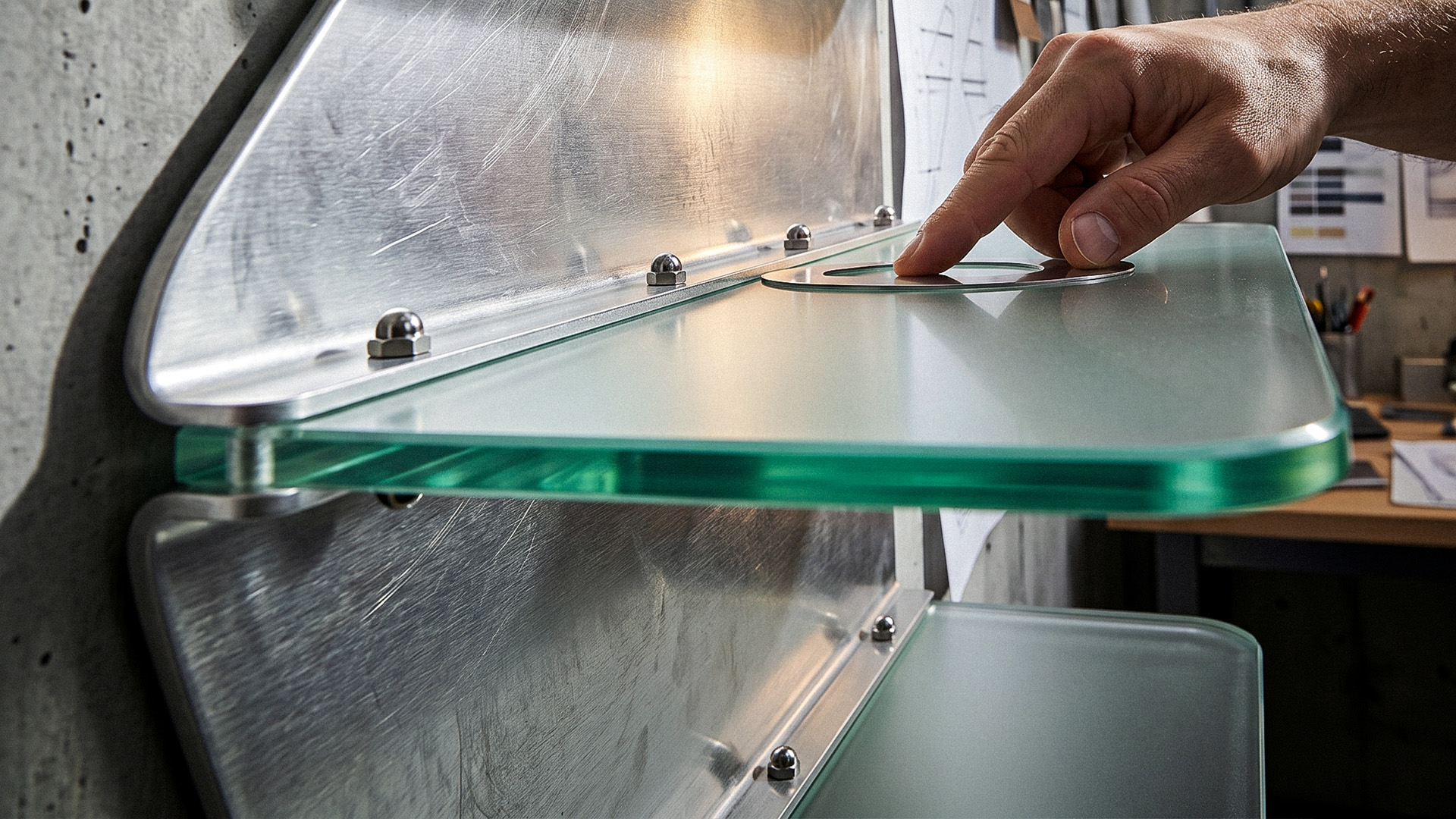 Glass Shelf Installation Detail