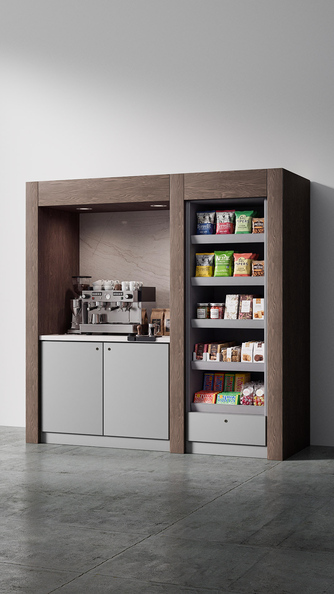 Food & Beverage Unit, In-Use Interior Scene