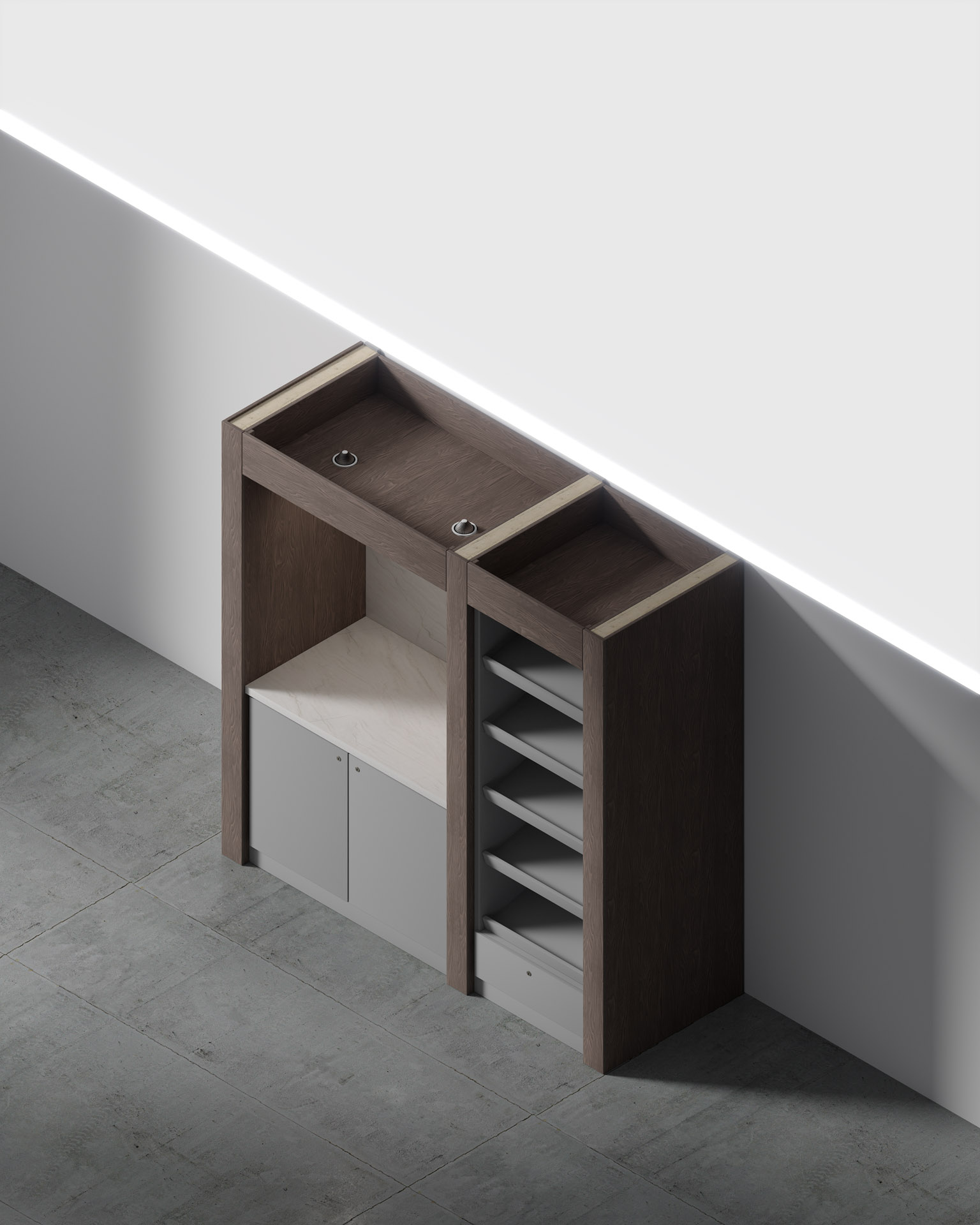 Food & Beverage Unit, Top-Down ISO View A