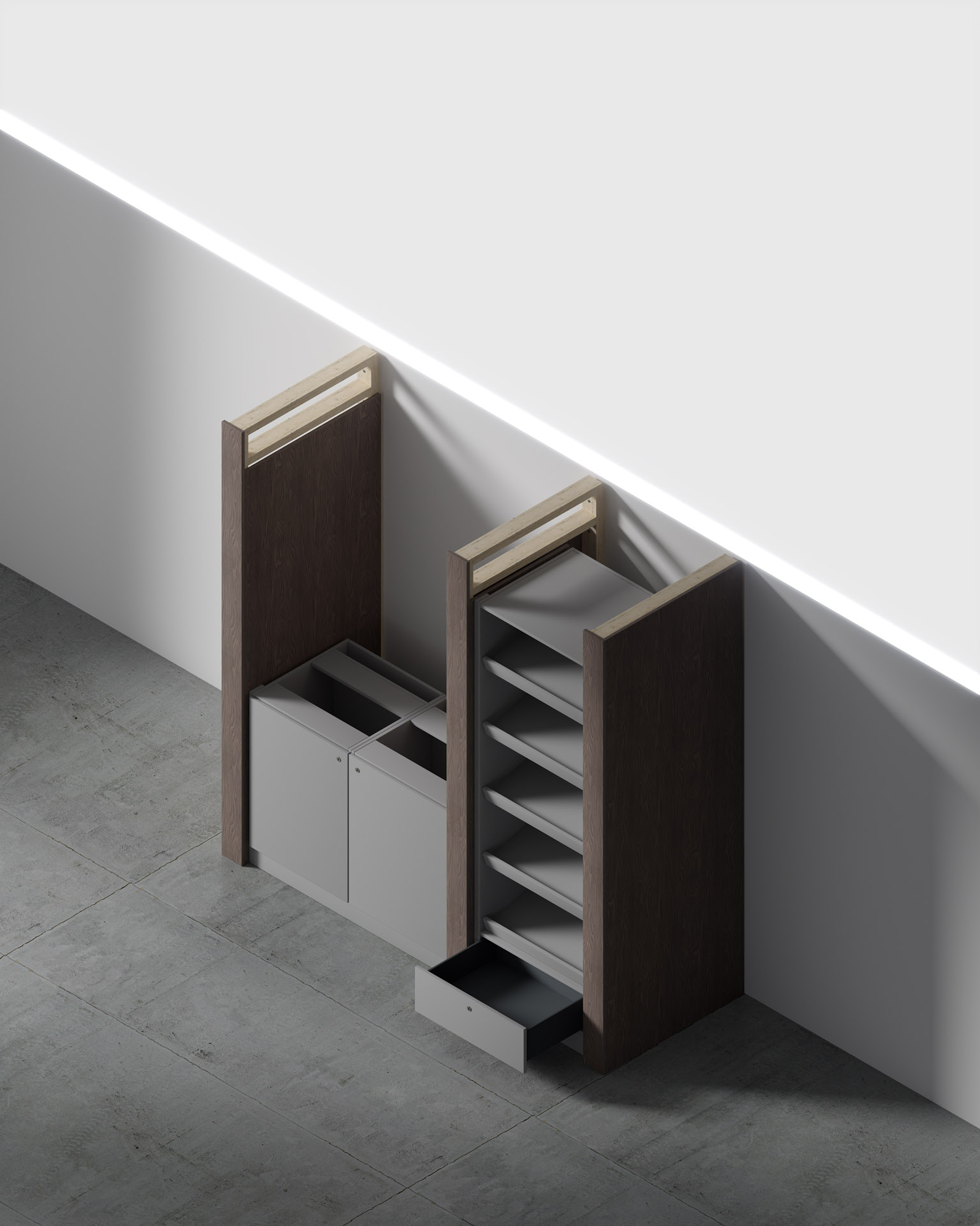 Food & Beverage Unit, Top-Down ISO View B
