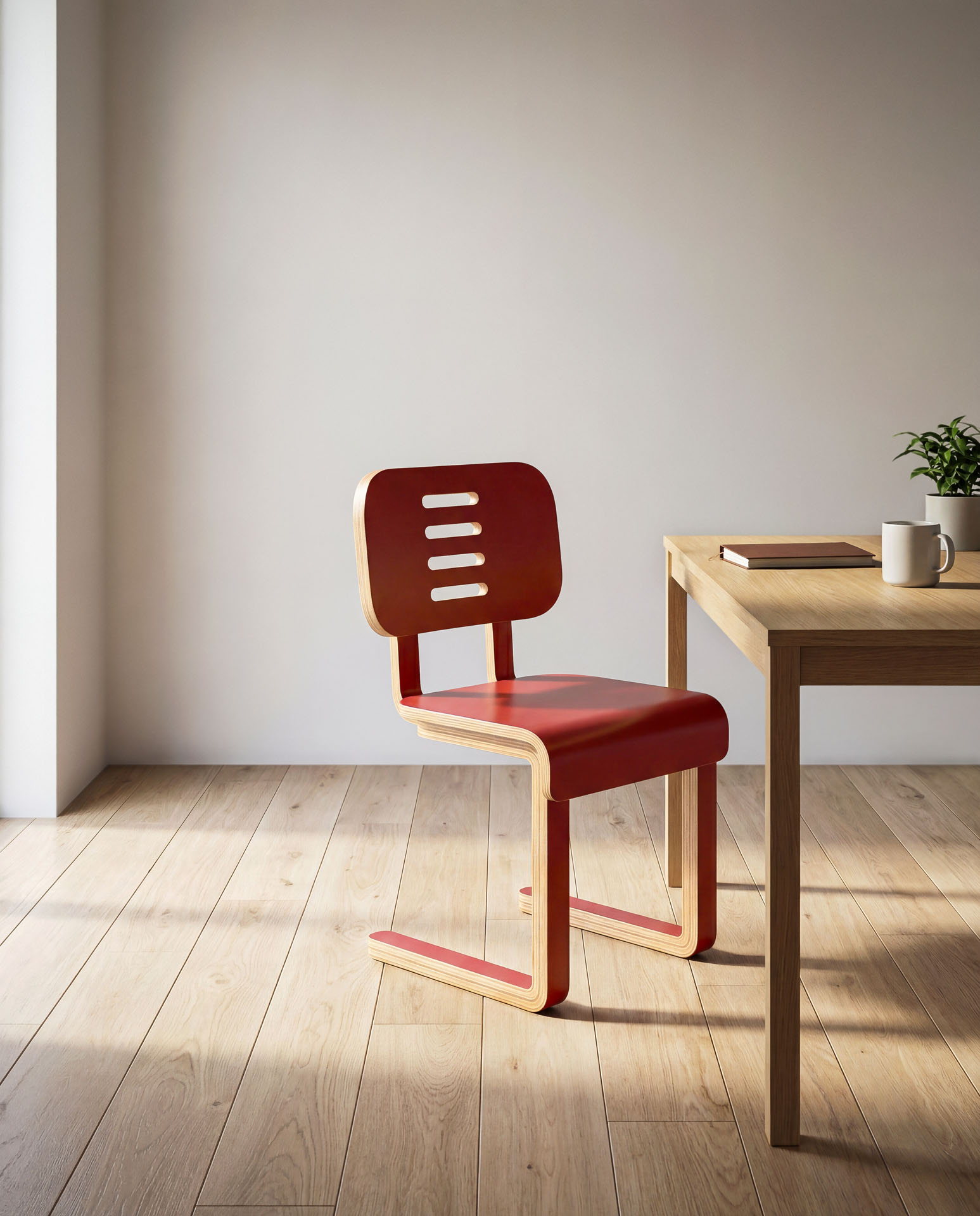 Red Chair Lifestyle Interior Scene