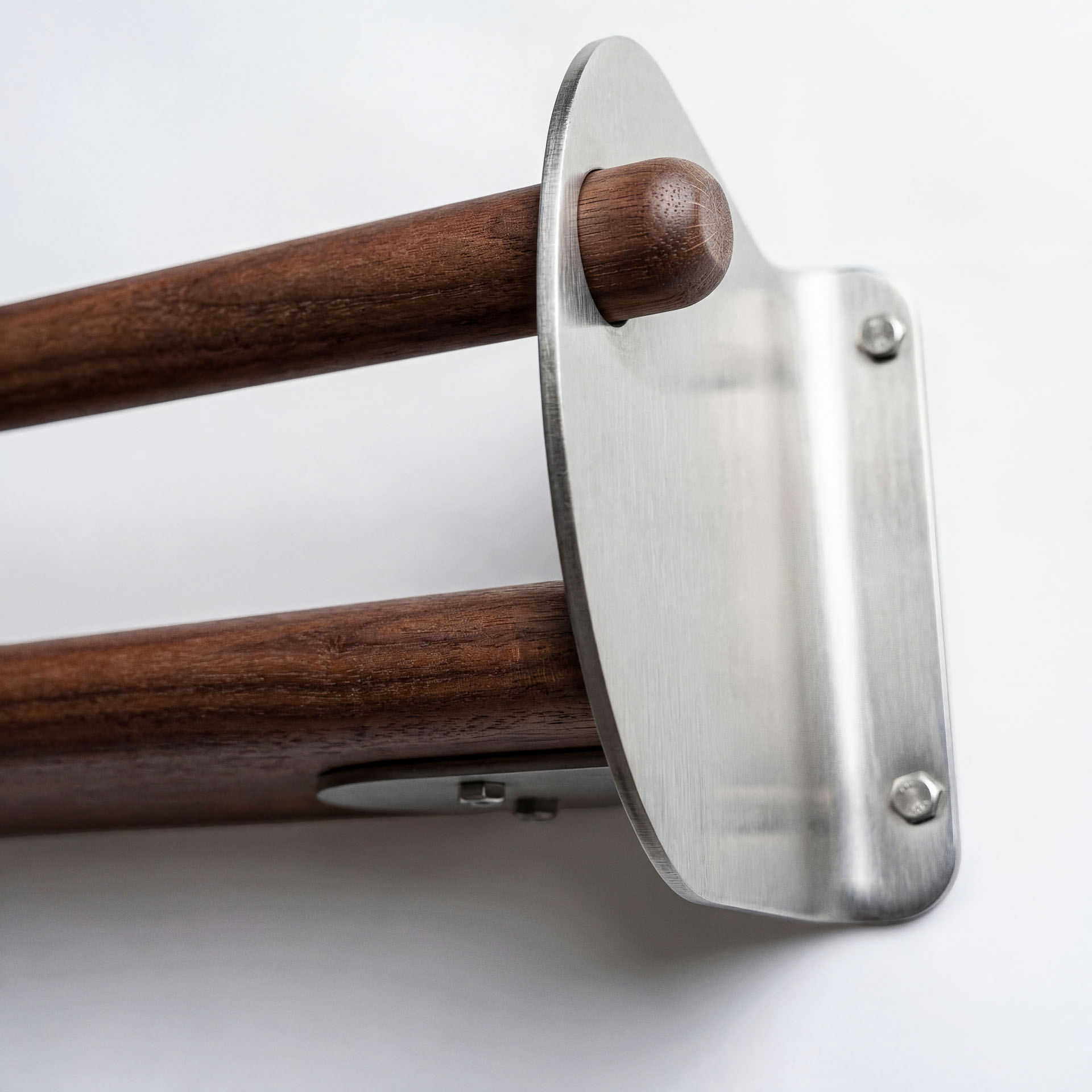 Stainless Bracket & Timber Rail Detail
