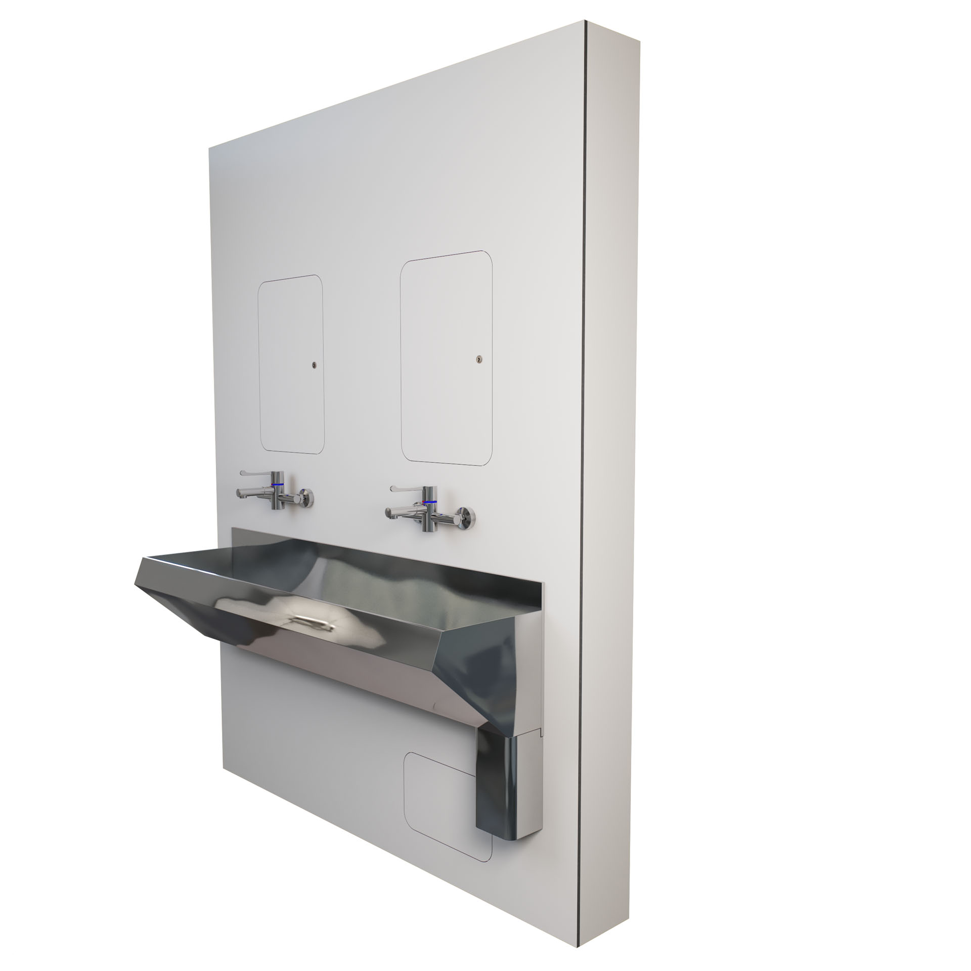 IPS Scrub Unit, Natural Grey, 1600mm, Isolated Product