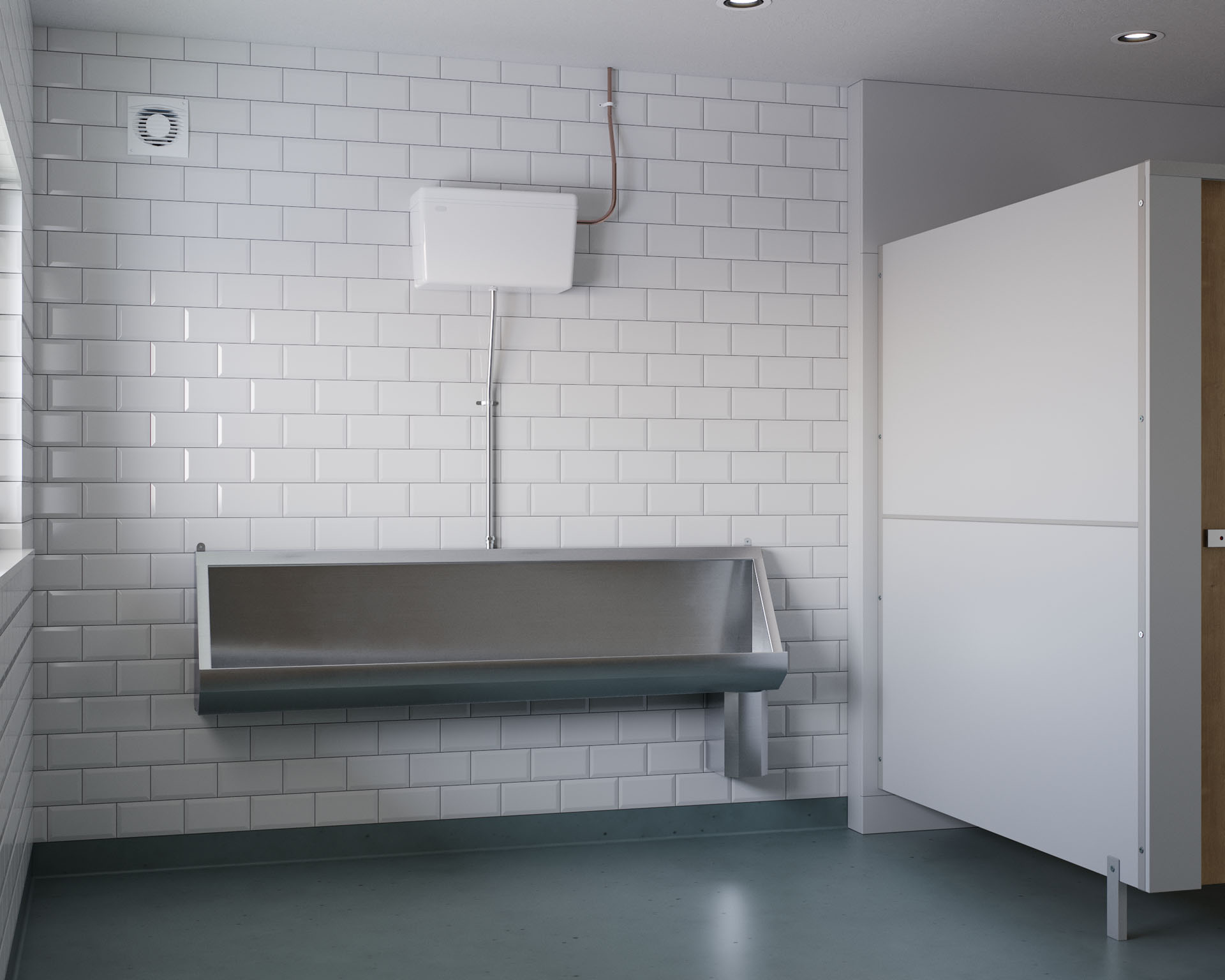 Urinal System, Washroom Scene